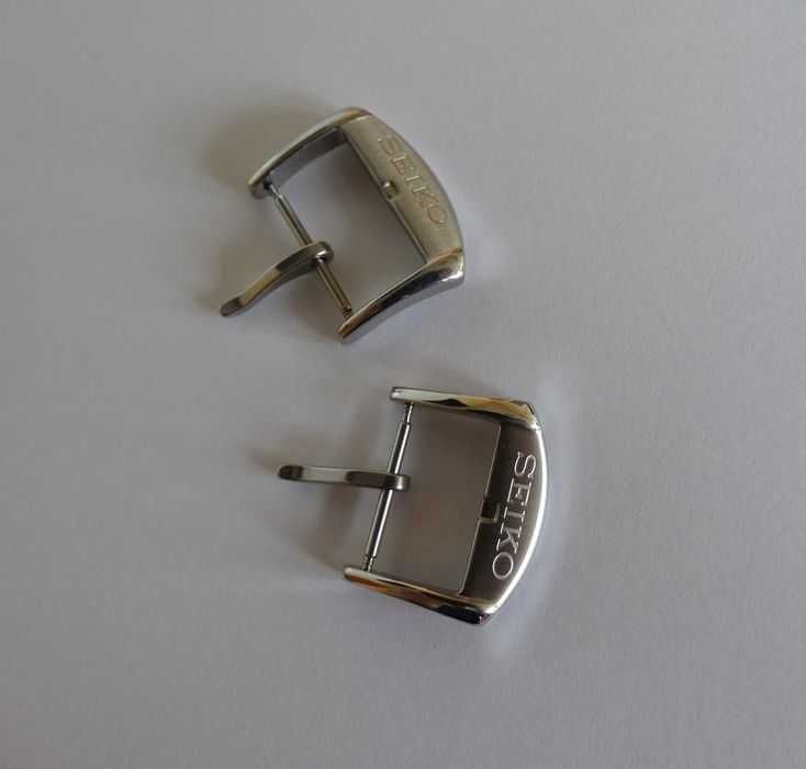 Zapięcie do paska klamra 18mm 20mm do zegarka Seiko srebrna