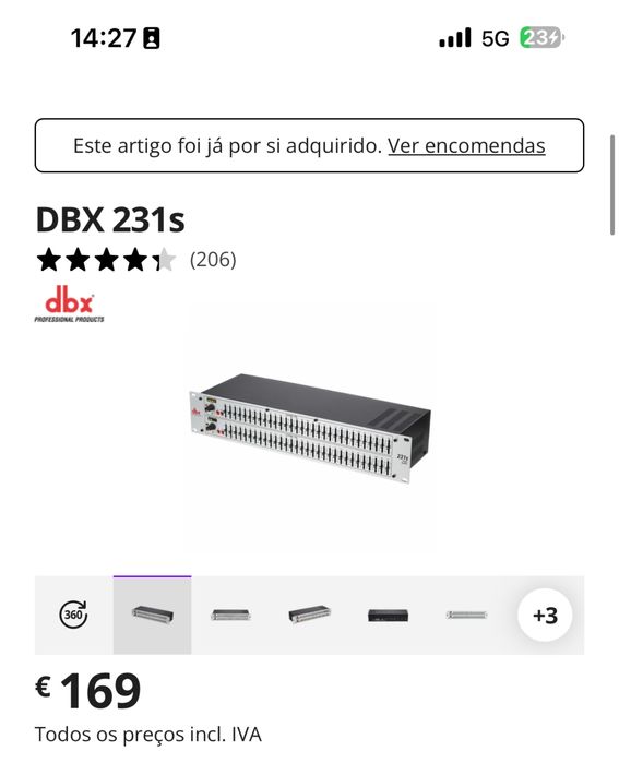 Gráfico Equalizador DBX