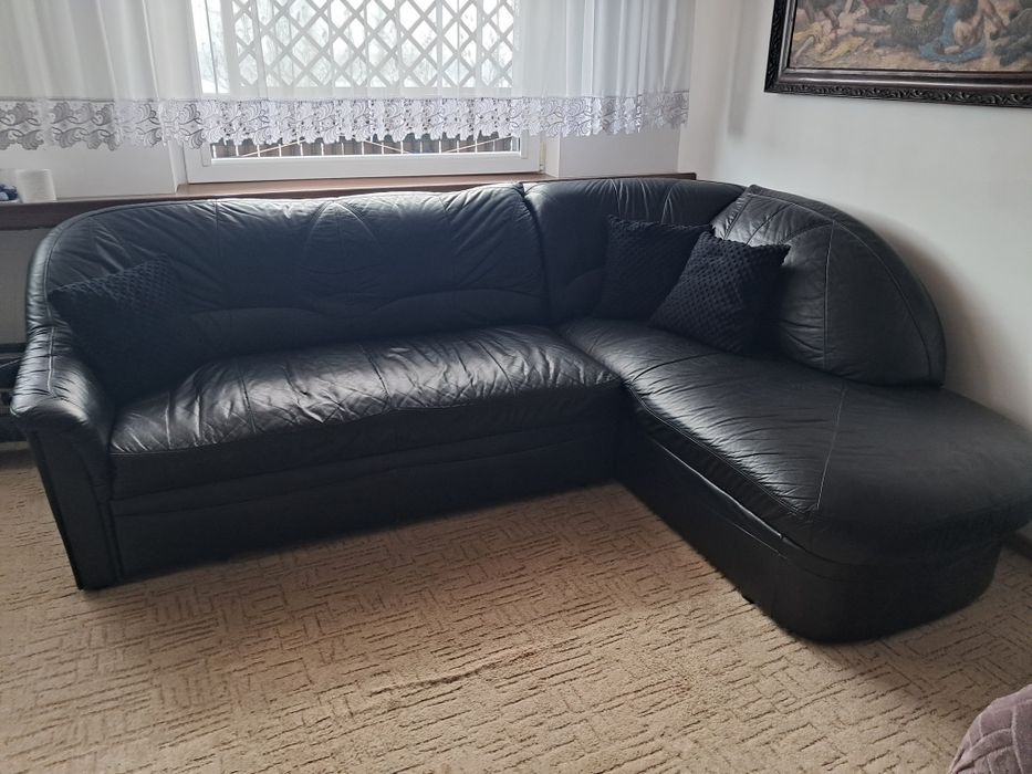 rogówka ze skóry naturalnej, czarna,spanie