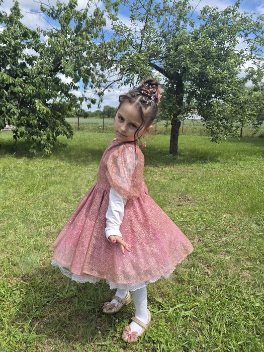Стильна сукня на дівчинку,дитяча сукня глітер,блискуча
