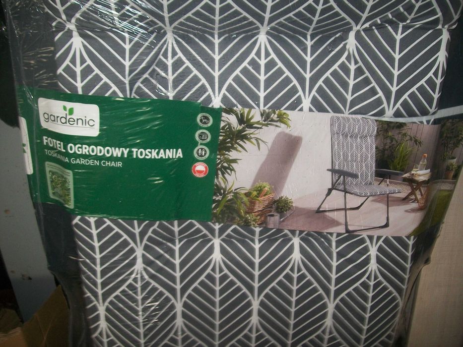 fotel ogrodowy z poduszką na taras balkon nowy