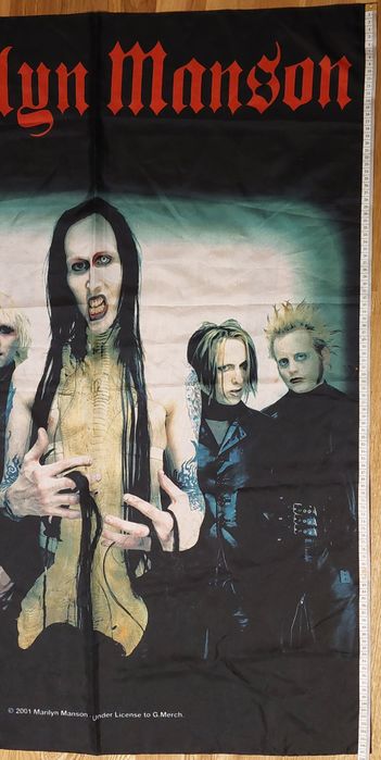 Bandeira Marilyn Manson Guns God and Goverment