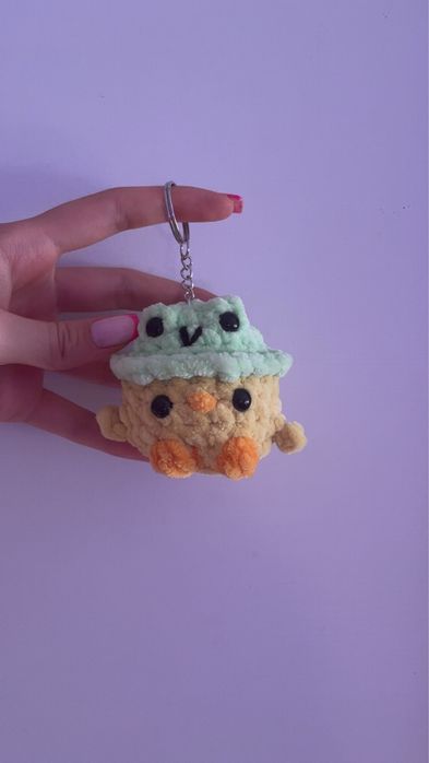 kaczka brelok na szydełku