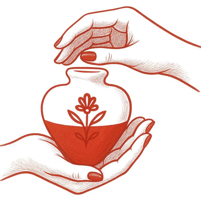 Mała różowa doniczka ceramiczna kot - Rękodzieło na prezent - Lamabo