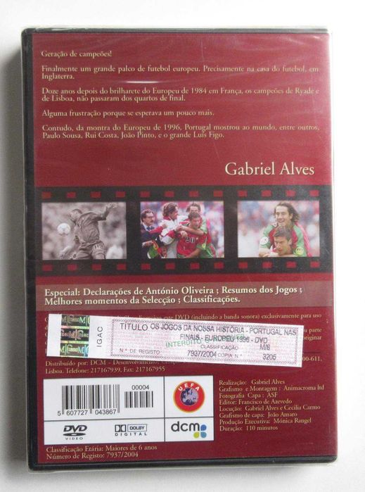 PORTUGAL NAS FINAIS - Europeu De 1996 (DVD Novo / Selado)