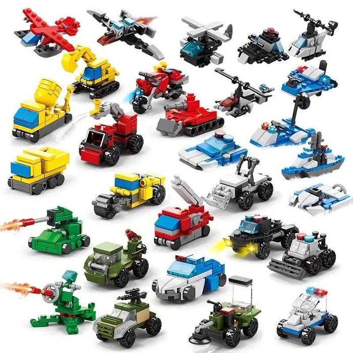 Конструктор набір 30 машин будівельна техніка 835 деталей