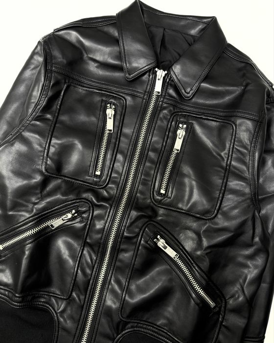 Шкіряна куртка Undercover jacket undercover black косуха undercover opium archive erd black jacket S M