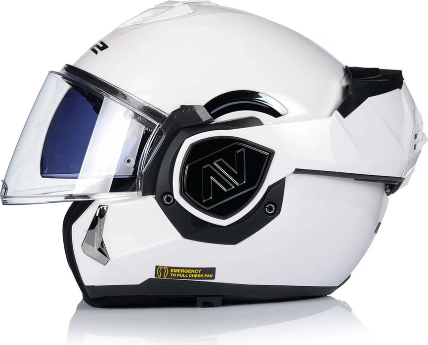 Capacete NOVO Modular 180° LS2 Advant Branco (43% DESCONTO) Tam XS