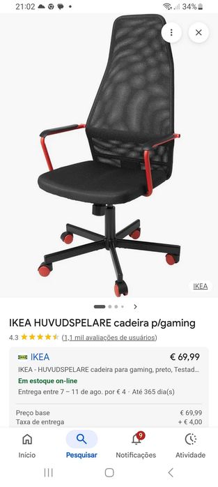 Secretária + cadeira gamer