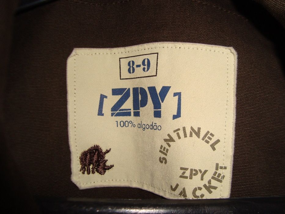 Casaco Zippy Castanho em sarja (100% algodão) 8-9 anos