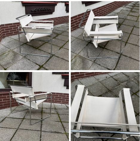 Wassily chair Marcel Breuer fotel. Produkcja Knoll International.