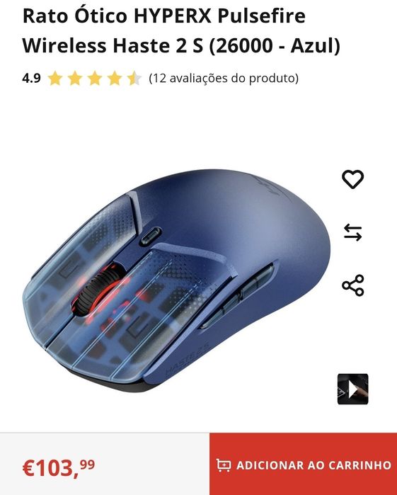 Rato HyperX Pulsefire Haste 2 Wireless
