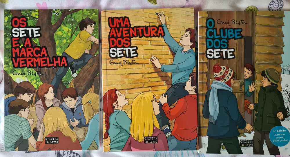 3 livros da coleção "Os Sete" de Enid Blyton