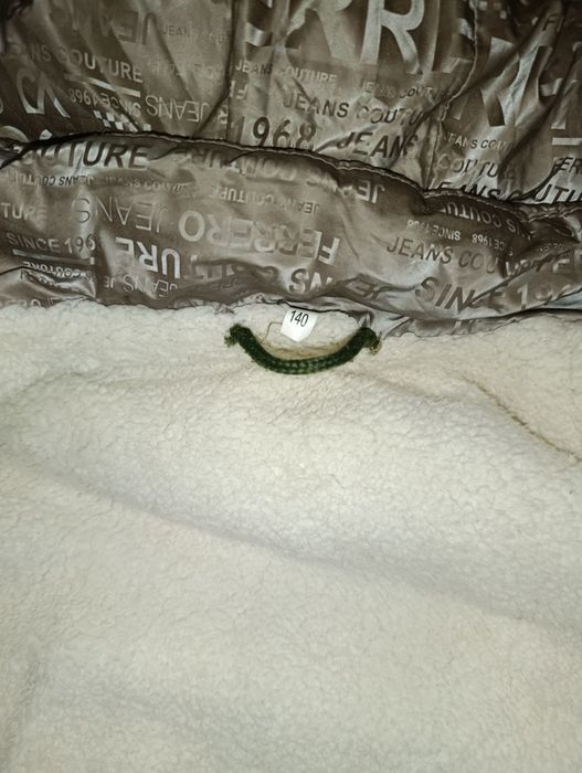 Тёплое зимнее пальто на меху, пуховик для девочки с капюшоном 140 разм