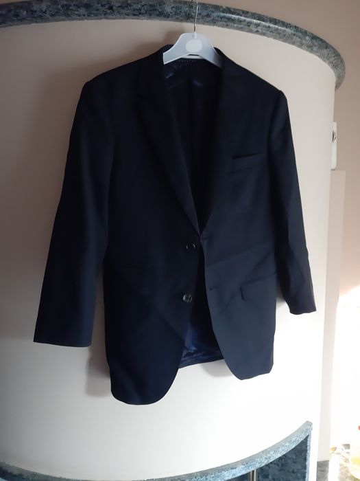 Marynarka 44 Slim bespoke Skandynawian granatowa boho Slim chłopak