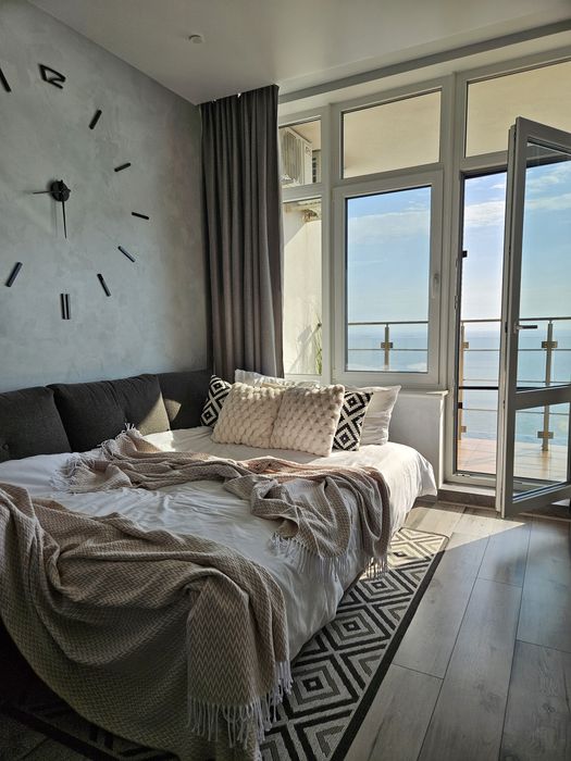 Аркадия Посуточно Каманина евро2х ком Море прямой вид Терраса подобово