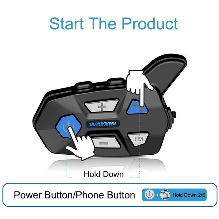 Intercomunicador Bluetooth interfone capacete moto telemóvel