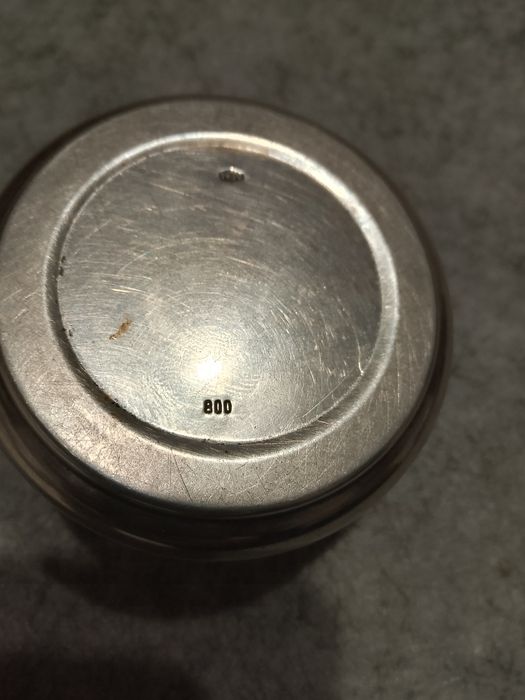 Vintage Piękna cukiernica i puzderka włoskie próba 800