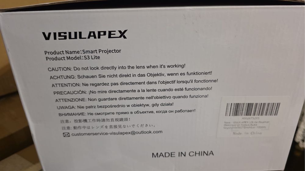 Projector visulapex s3 lite novo na caixa