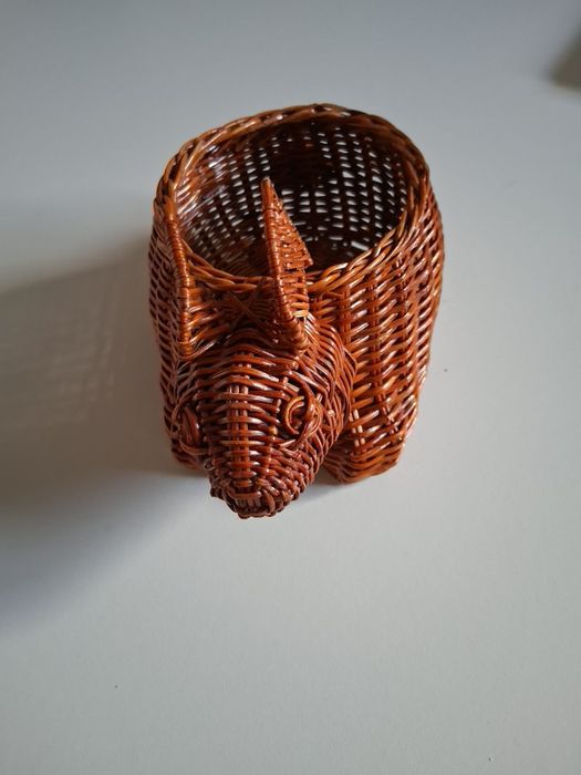 Cesta Elefante Vime - Vintage