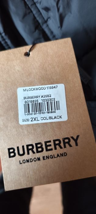 Nowa kurtka Burberry czarna M/L Unisex