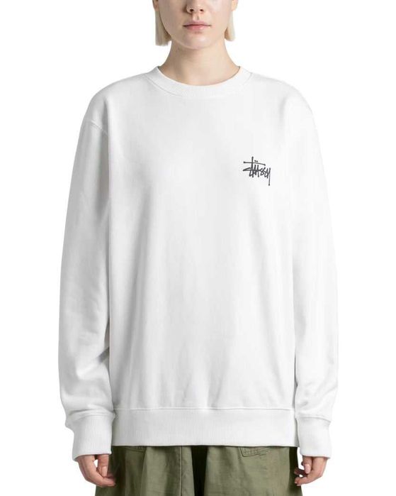 Світшот STUSSY Basic Crew Sweat White
