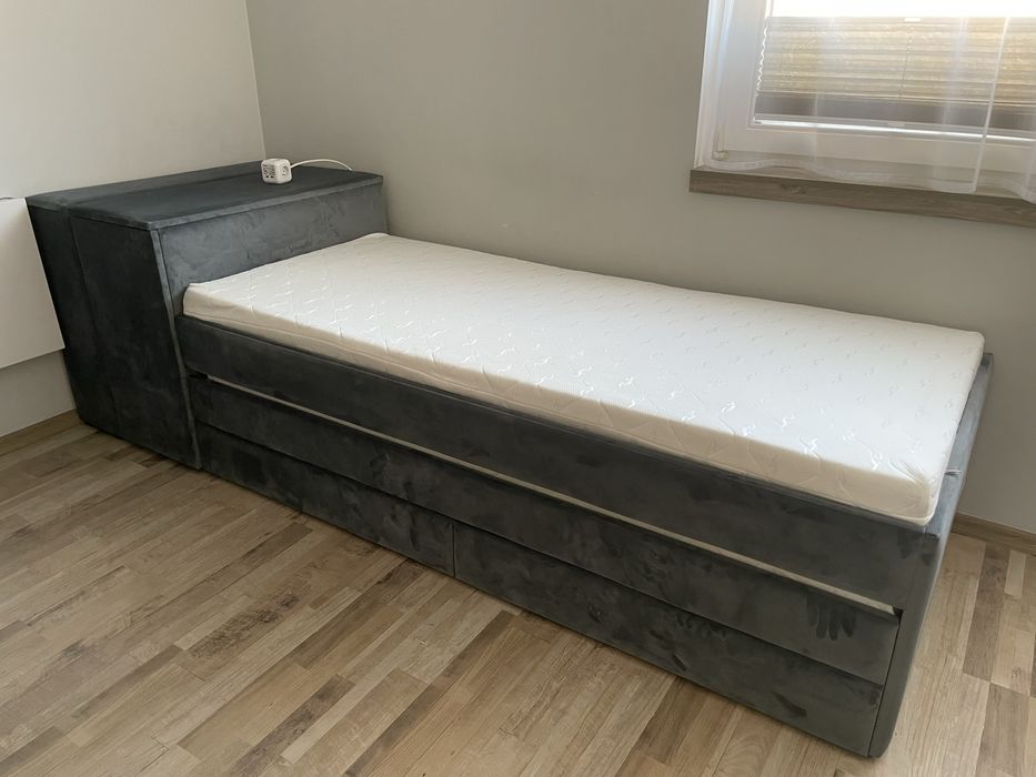 Łóżko podwójne z super rozwiązaniami stan idealny