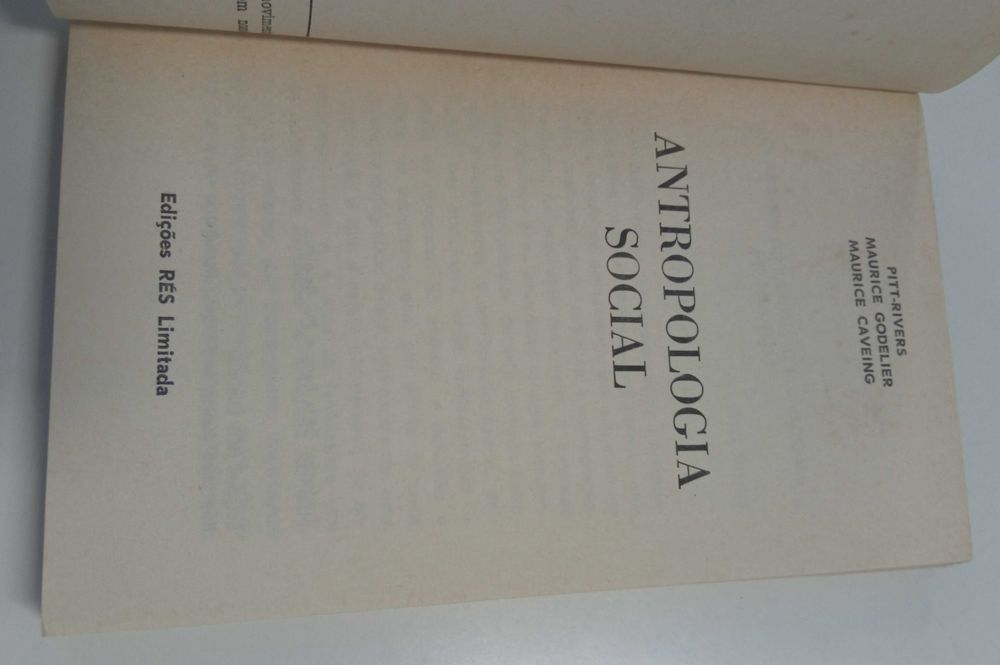 Antropologia Social, de Pitt-Rivers