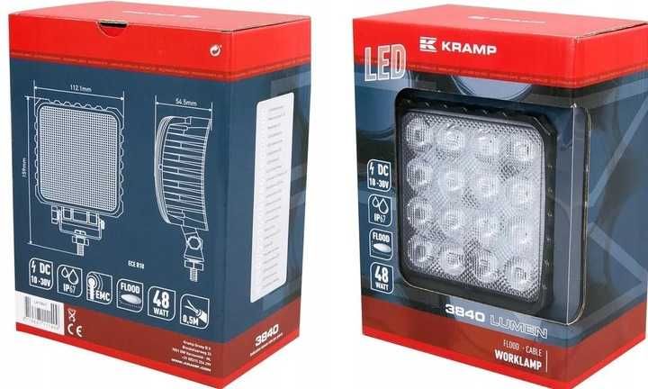Lampa Halogen Roboczy LED 48W 3840 lm KRAMP ORYGINAŁ