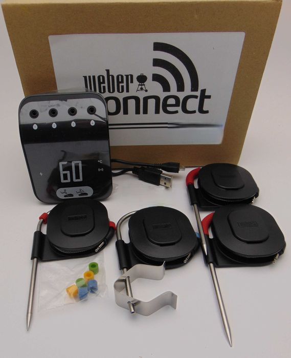 Weber Connect SMART 3202 - Termometr do grilla - WiFi / Bluetooth # MEGA ZESTAW z 4 sondami