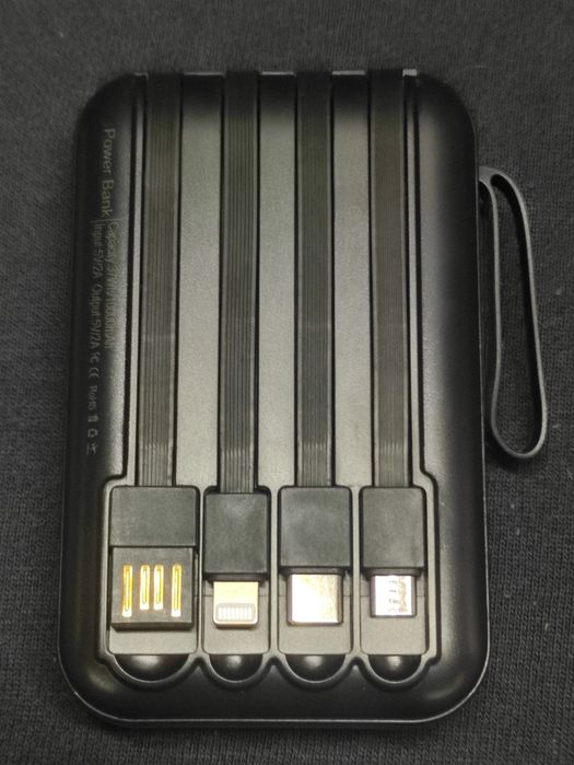 Szybki Powerbank 4w1 10.000mAh 20W, powerbank C, lightning, usb, usb micro