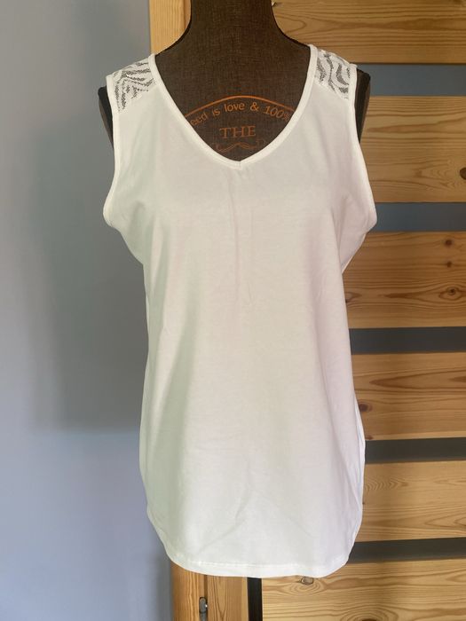 Koszulka damska z koronką L