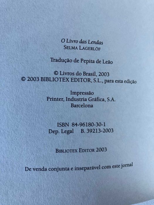 O Livro das Lendas, de Selma Lagerlof