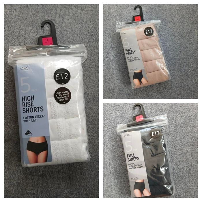 Набір жіночіх трусиків Marks &Spencer р. 18 Full briefs, high rise shorts