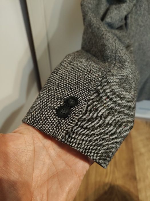Marynarka tweedowa melanż wełna HM H&M rozmiar 46 S