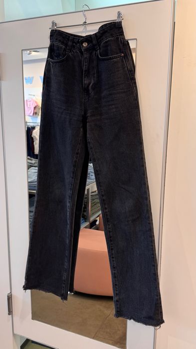 Джинсы Zara wide leg чорні