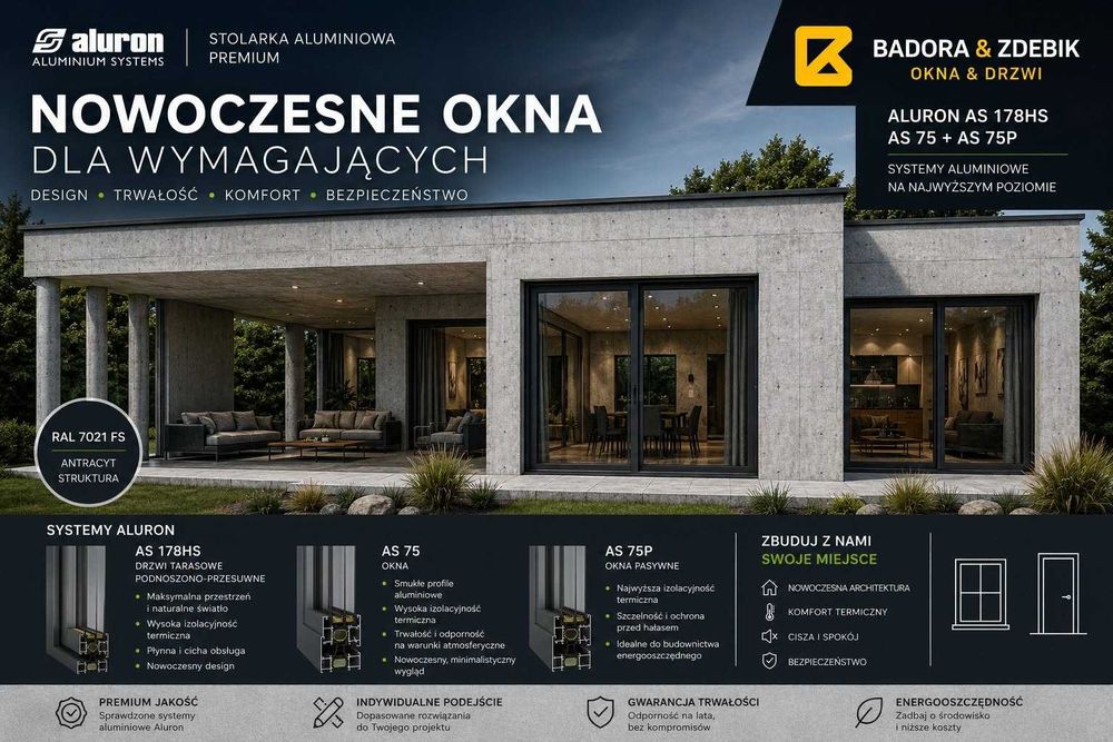 Sprzedaż i montaż Okna PVC, Aluminium, Drzwi wejściowe, Bramy Garażowe, Moskitiery