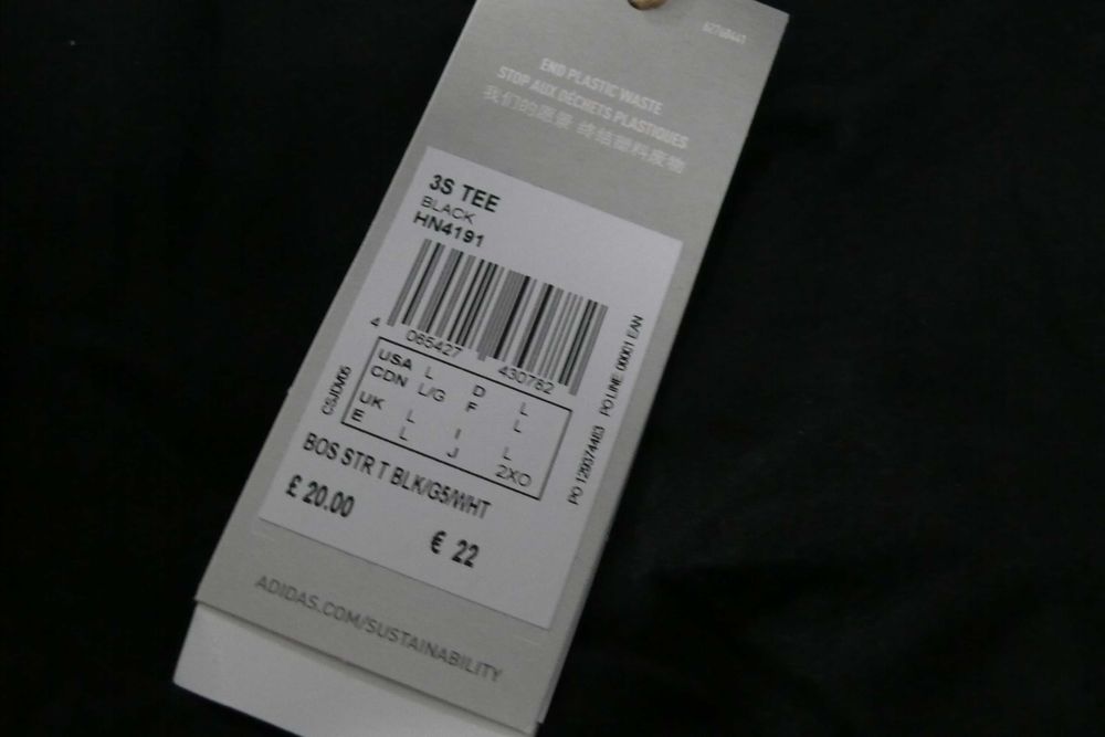 Tshirt Preta Desportiva Adidas