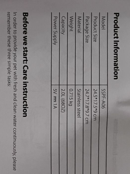 Fontanna/poidełko dla zwierząt (psa/kota) 2L – stal nierdzewna – nowa