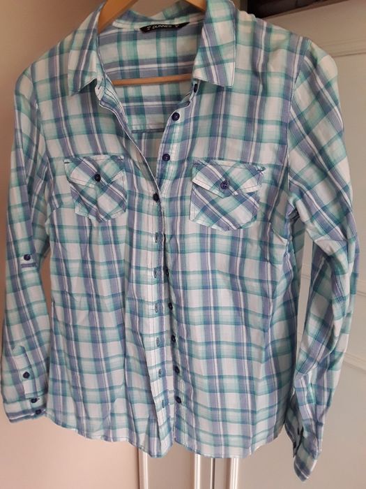 Koszulka damska w kratę bawełnianą  Dunnes 38