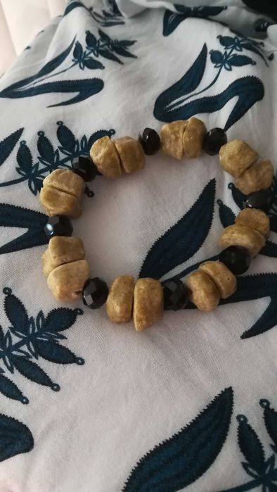 Pulseira bracelete tradicional artesanal com pedras - NOVO
