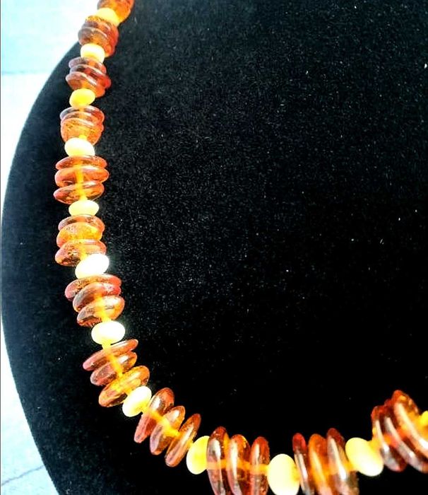 Naszyjnik korale BURSZTYN BAŁTYCKI Hand made
