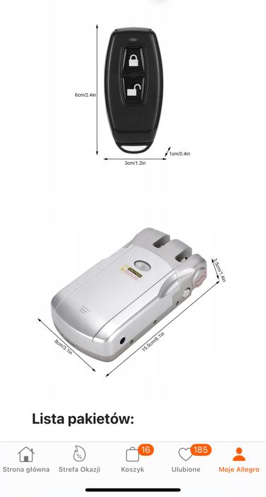 Niewidoczny zamek do drwzi wejściowych wifi