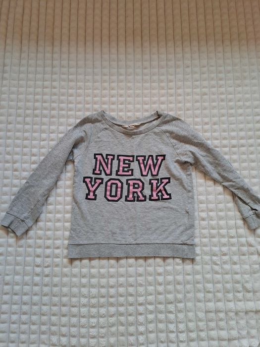 H&M 146 152 bluza New York zestaw kotek