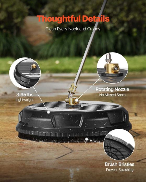MYJKA wysokociśnieniowa VEVOR do czyszczenia powierzchni 385 mm
