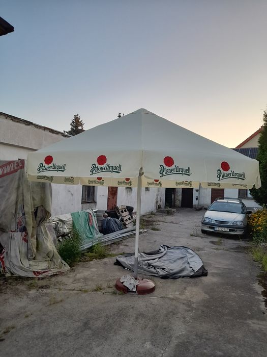 Parasol ogrodowy 4 m okrągły kompletny nowe poszycie