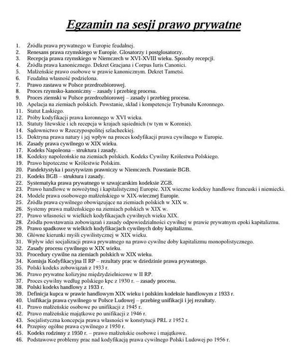 Historia Prawa Prywatnego - notatki prawo PDF (UWB 2023/2024)