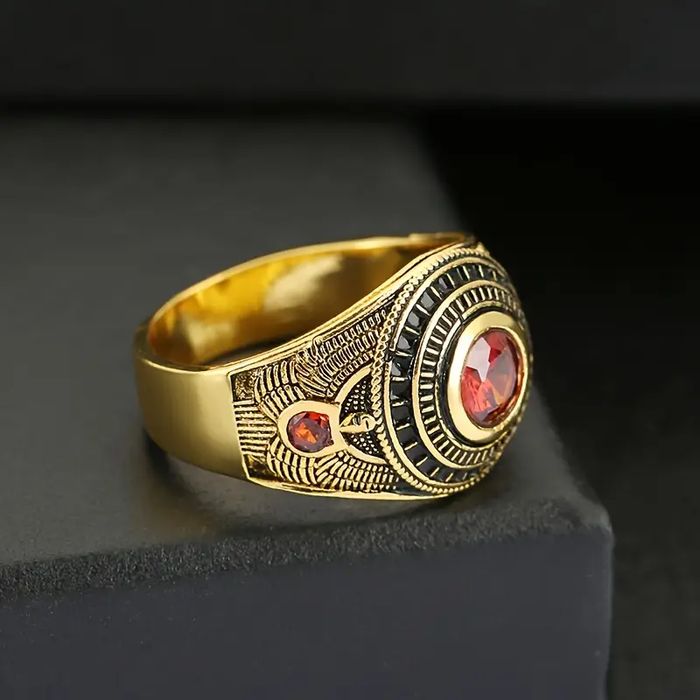 Vintage pierścionek z motywami greckiej mitologii  US 10 EU 19,8