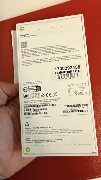 Iphones 17 pro Max laranja 256GB selado !