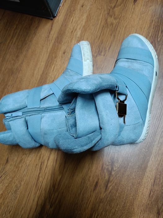 Buty 37 na koturnie botki ocieplane